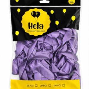 Hela 13cm guminiai chrominiai balionai purple