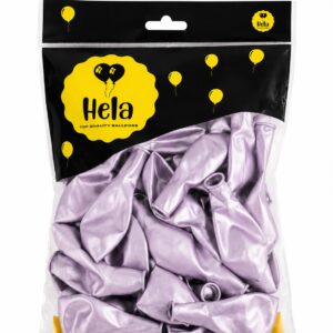 Hela 13cm guminiai chrominiai balionai light purple