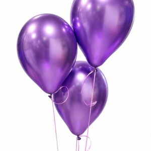 Hela 30cm guminiai chrominiai balionai purple