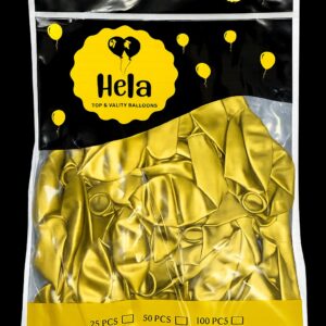 Hela 13cm guminiai chrominiai balionai gold