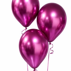 Hela 30cm guminiai chrominiai balionai magenta