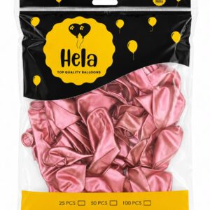 Hela 13cm guminiai chrominiai balionai red