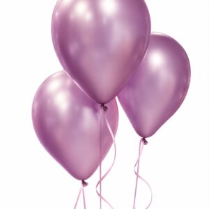 Hela 30cm guminiai chrominiai balionai light purple