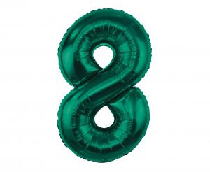 Hela folinis balionas skaičius „8" žalias
