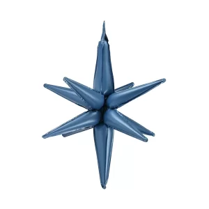 3D folinis balionas „Žvaigždė“, 70 cm,mėlynas